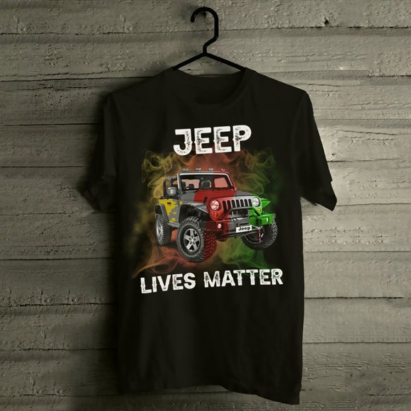 Jeep Lives Matter Colorful Black Unisex T-shirt, Jeep Life Shirts, Love Jeep Tee - Picture 1 of 2
